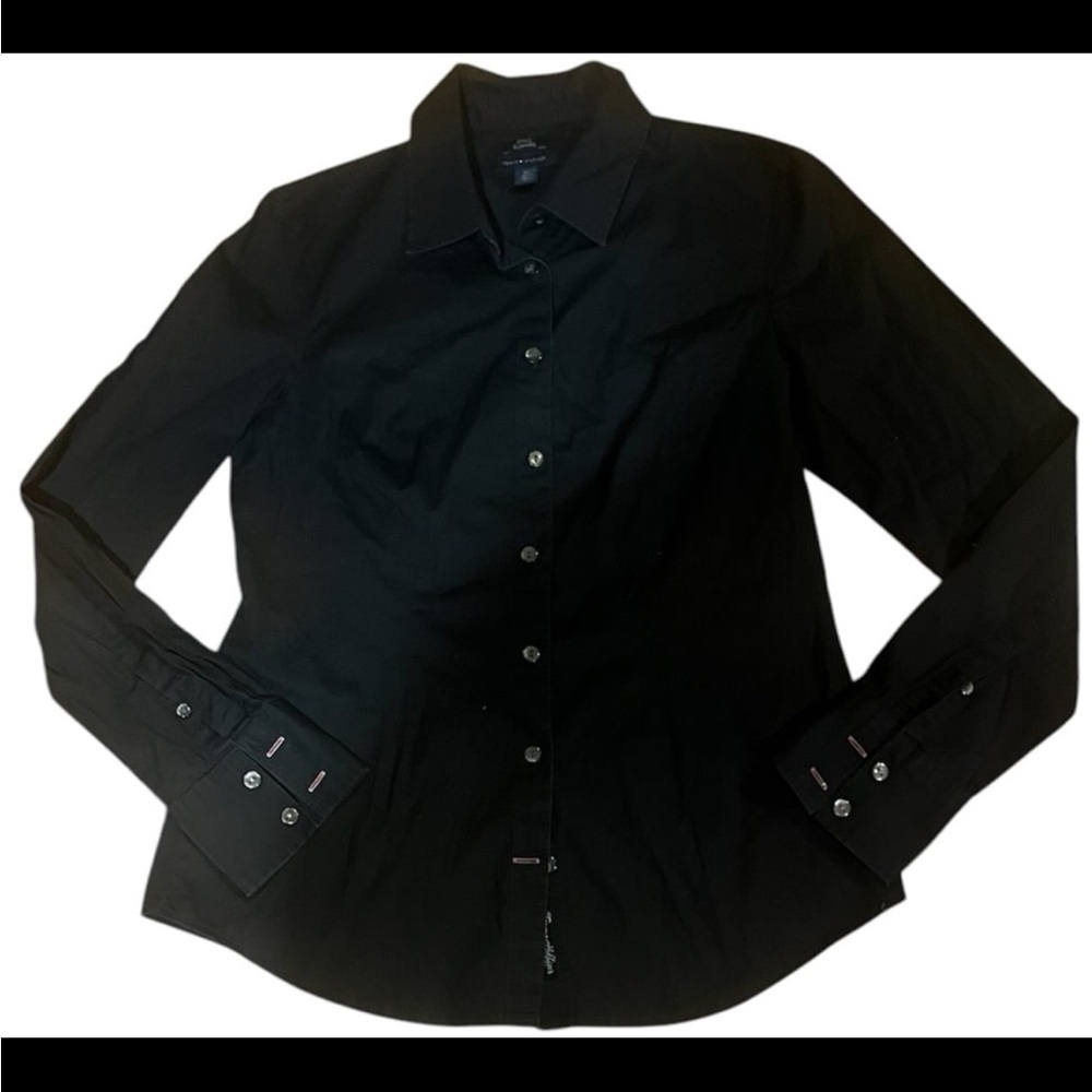 Tommy Hilfiger navy blue button down collared Dress Shirt
